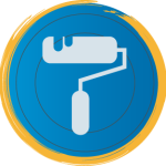 Pictogramme Peinture et Décoration, Les 2 Peintres, travaux de peinture, décoration et ravalement de façade à Cholet