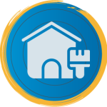 Pictogramme Ravalement de façade, Les 2 Peintres, travaux de peinture, décoration et ravalement de façade à Cholet